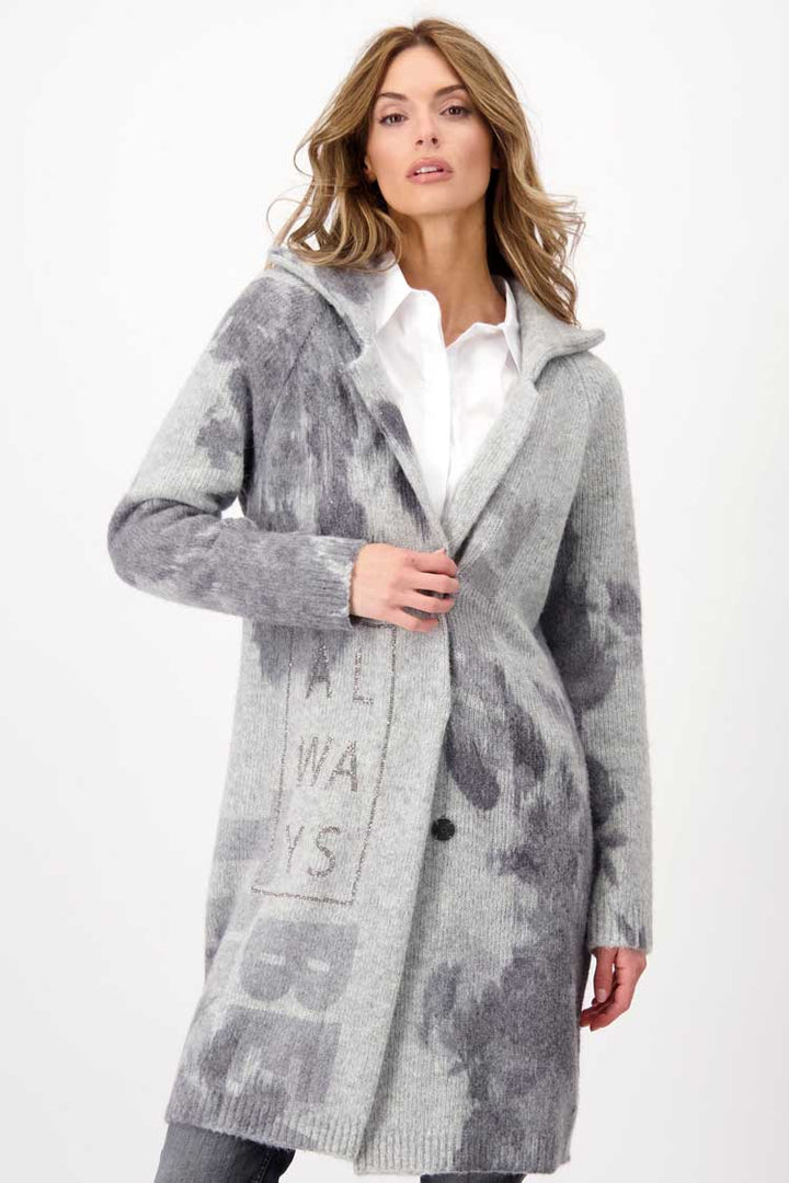 Fluffy Knitted Printed Coat | FINAL SALE