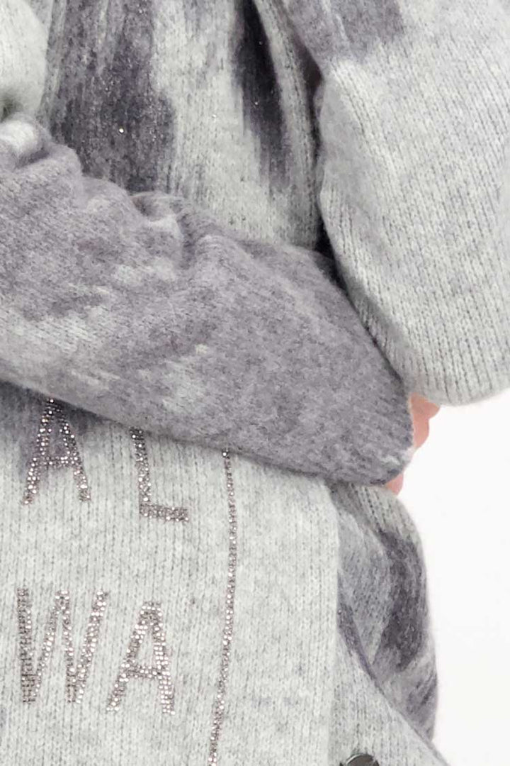 Fluffy Knitted Printed Coat | FINAL SALE