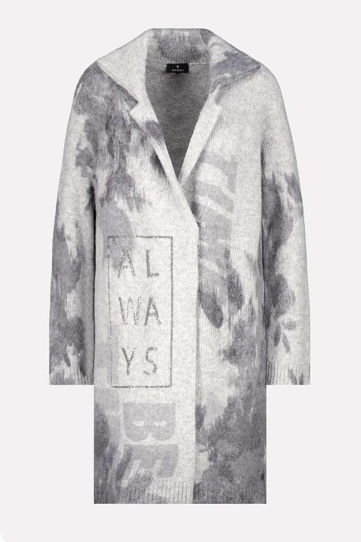 Fluffy Knitted Printed Coat | FINAL SALE