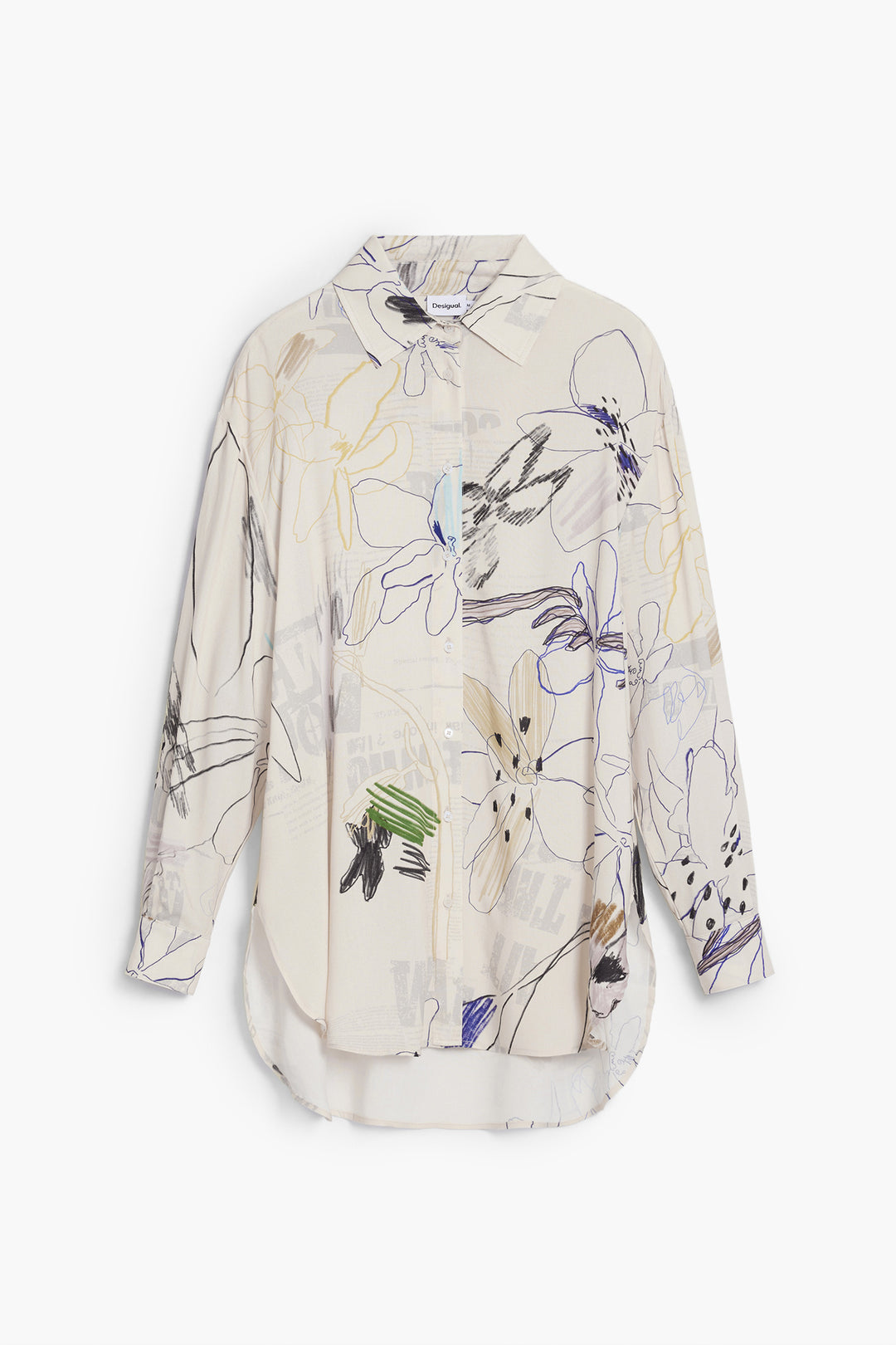 Fluid Collage Shirt in Crudo