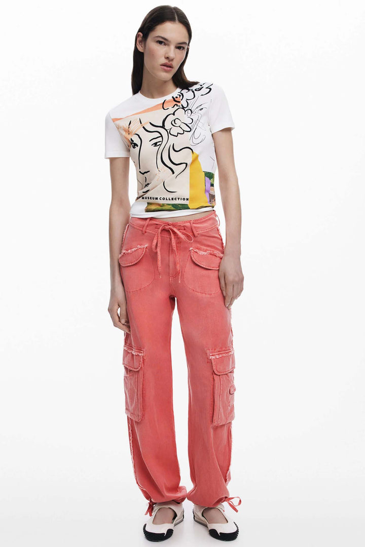 Fluid Cargo Pants in Rosa