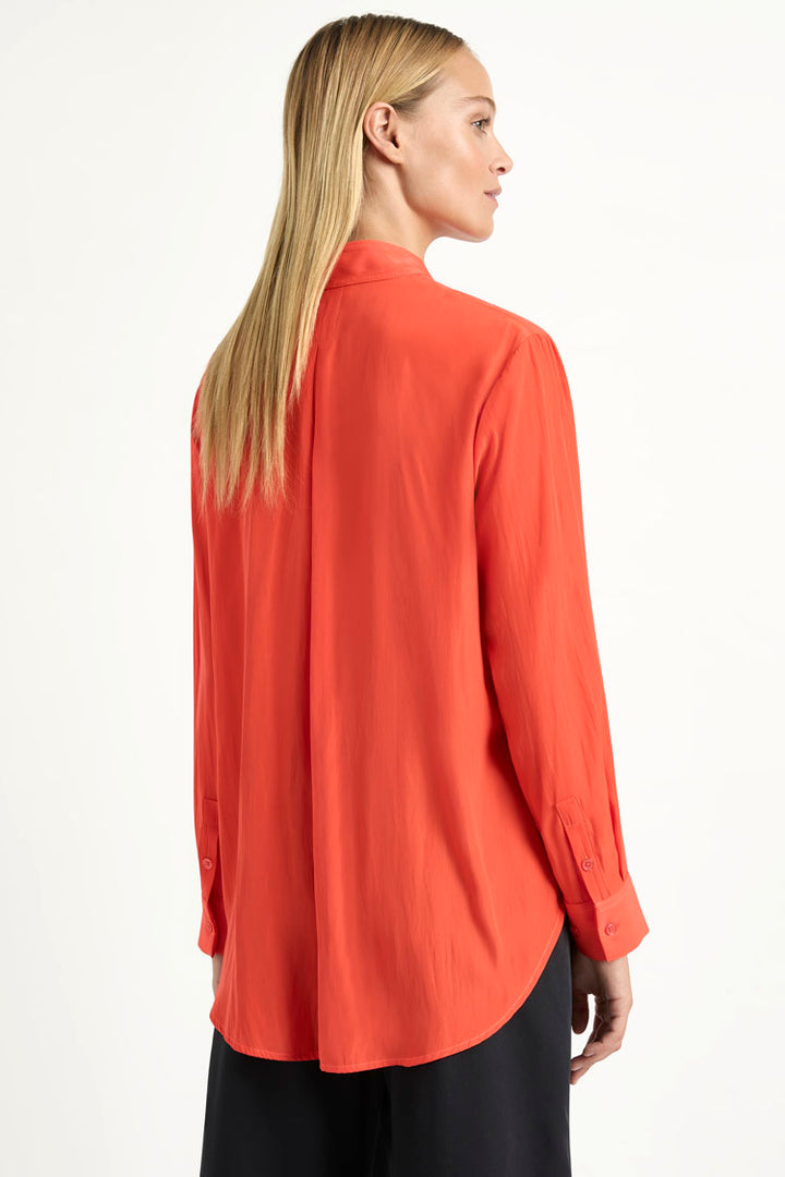 Flute Blouse in Tangello