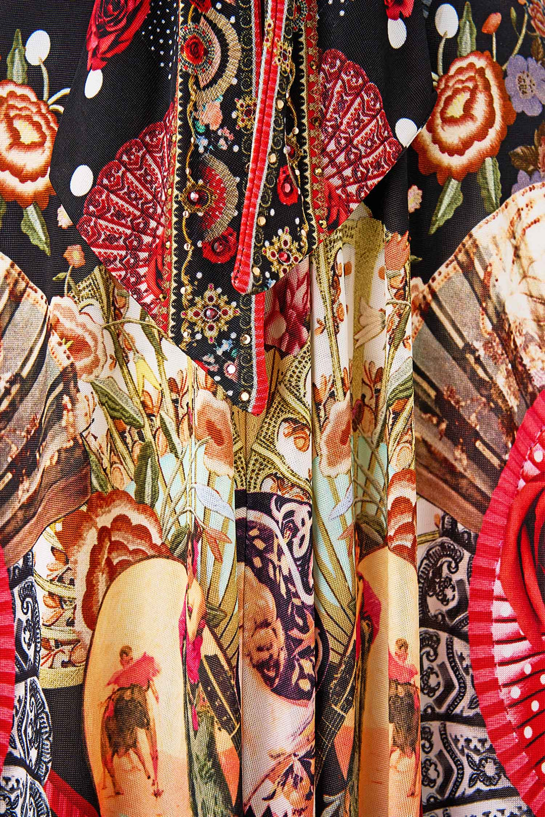 Flutter Sleeve Tie Front Jersey Dress in Daughters of Duende