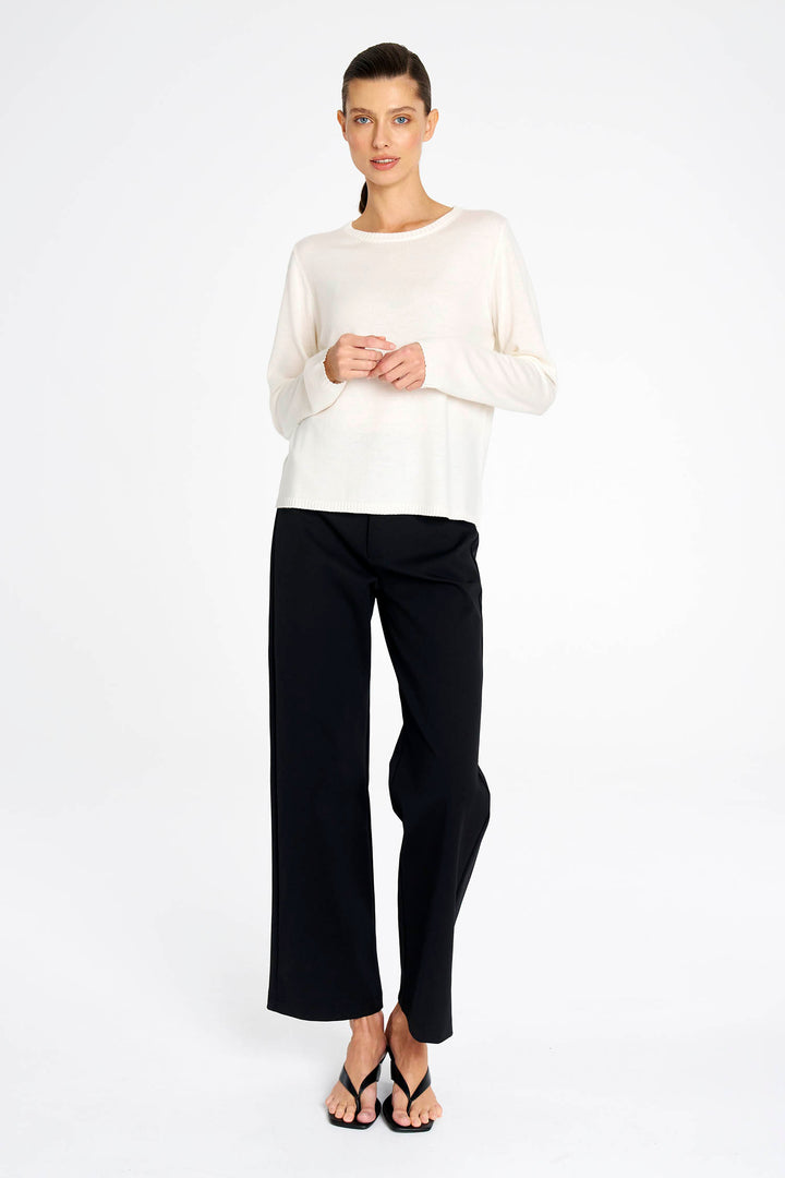 Fly Front Pant in Black