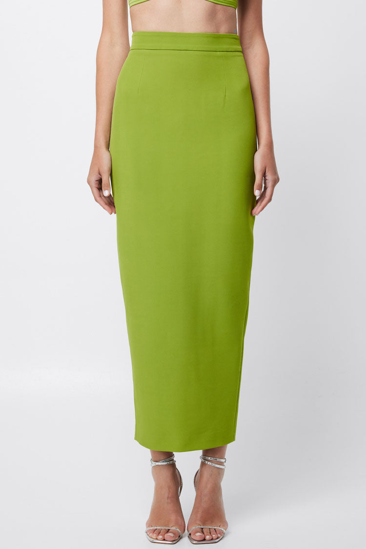 Focal Point Midi Skirt in Green | FINAL SALE