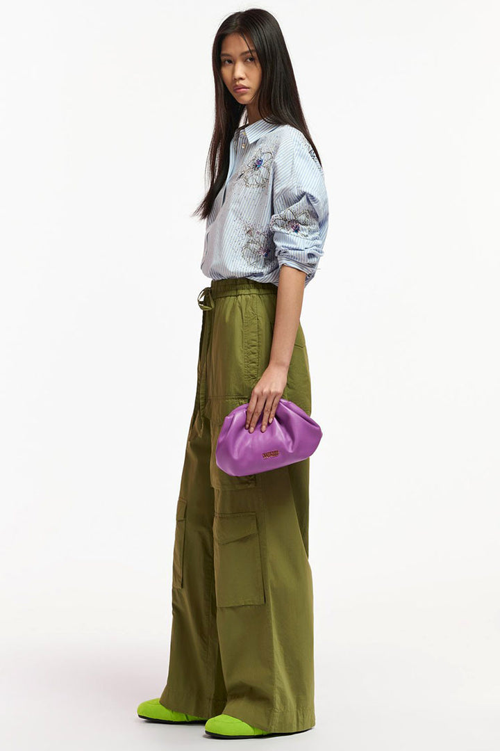 Fopy Cargo Wide Leg Pants in Olive Martini | FINAL SALE