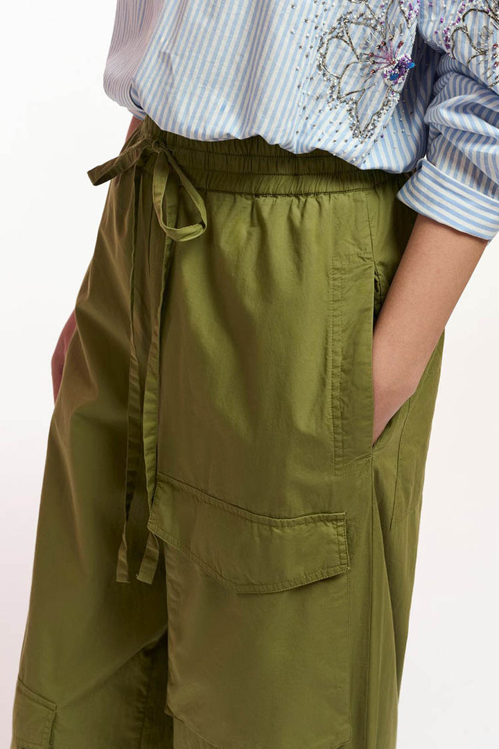 Fopy Cargo Wide Leg Pants in Olive Martini | FINAL SALE