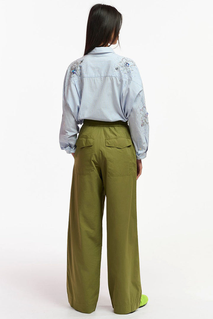 Fopy Cargo Wide Leg Pants in Olive Martini | FINAL SALE