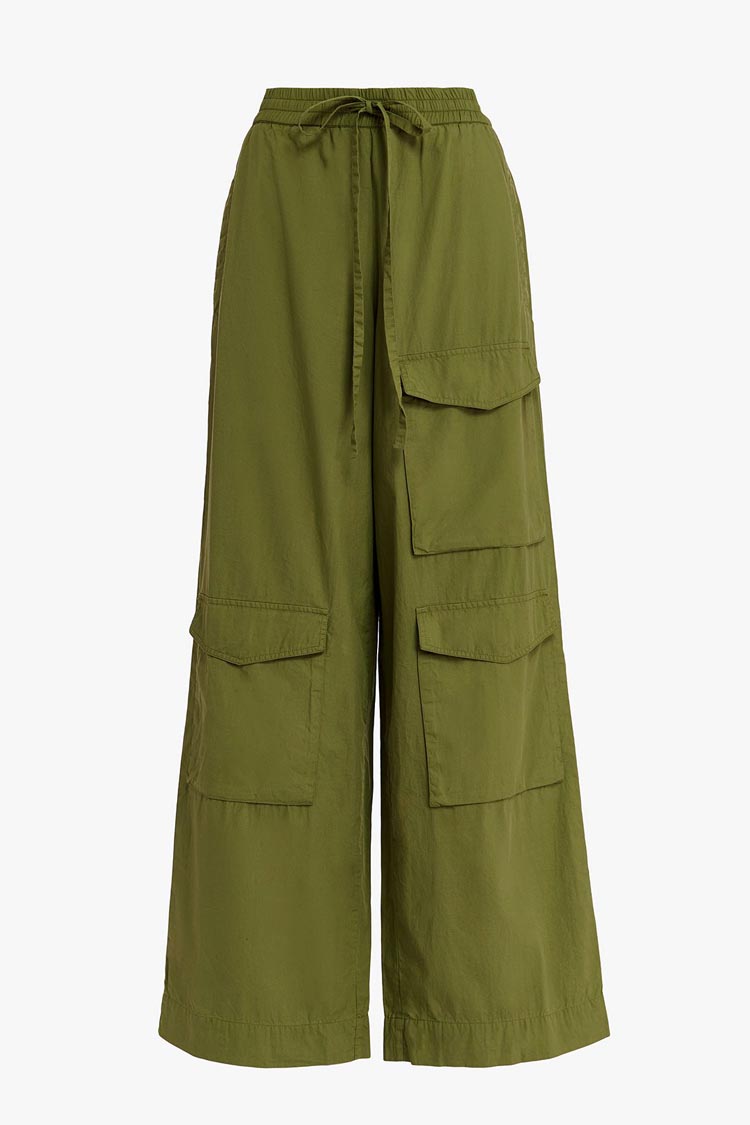 Fopy Cargo Wide Leg Pants in Olive Martini | FINAL SALE
