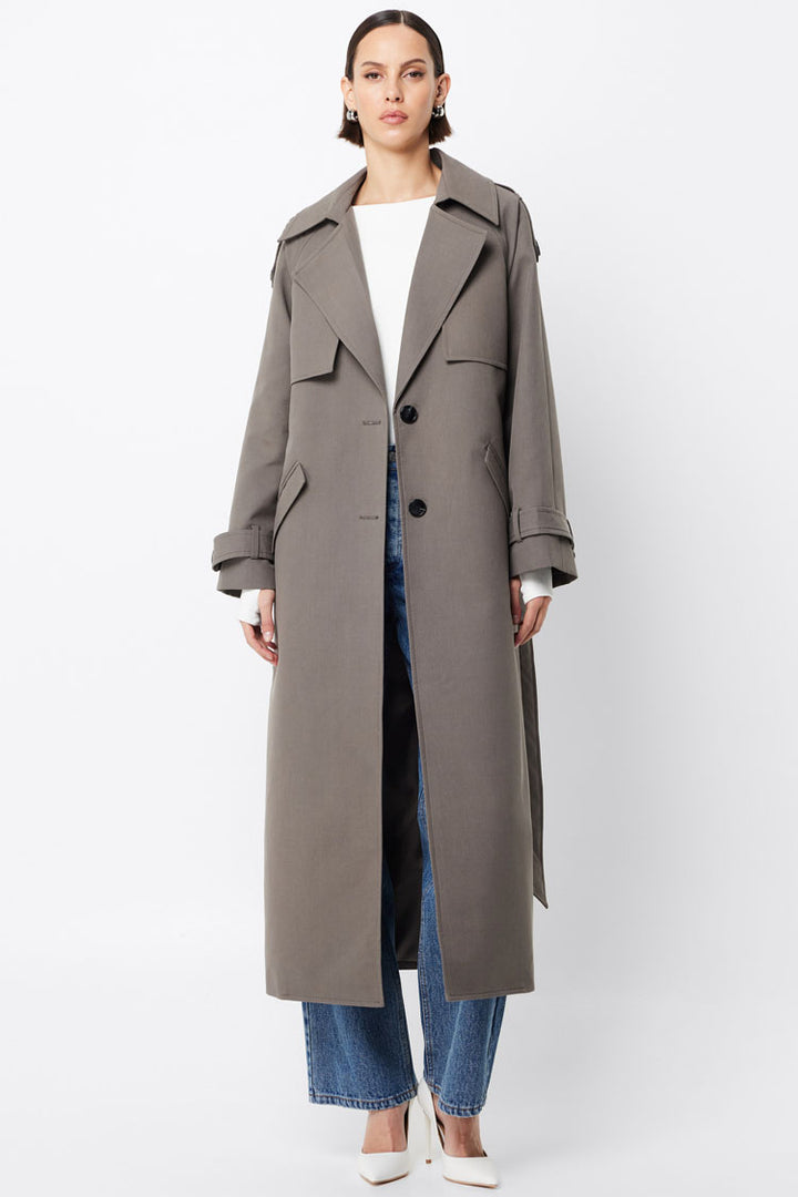 Franklin Trench Coat in Charcoal