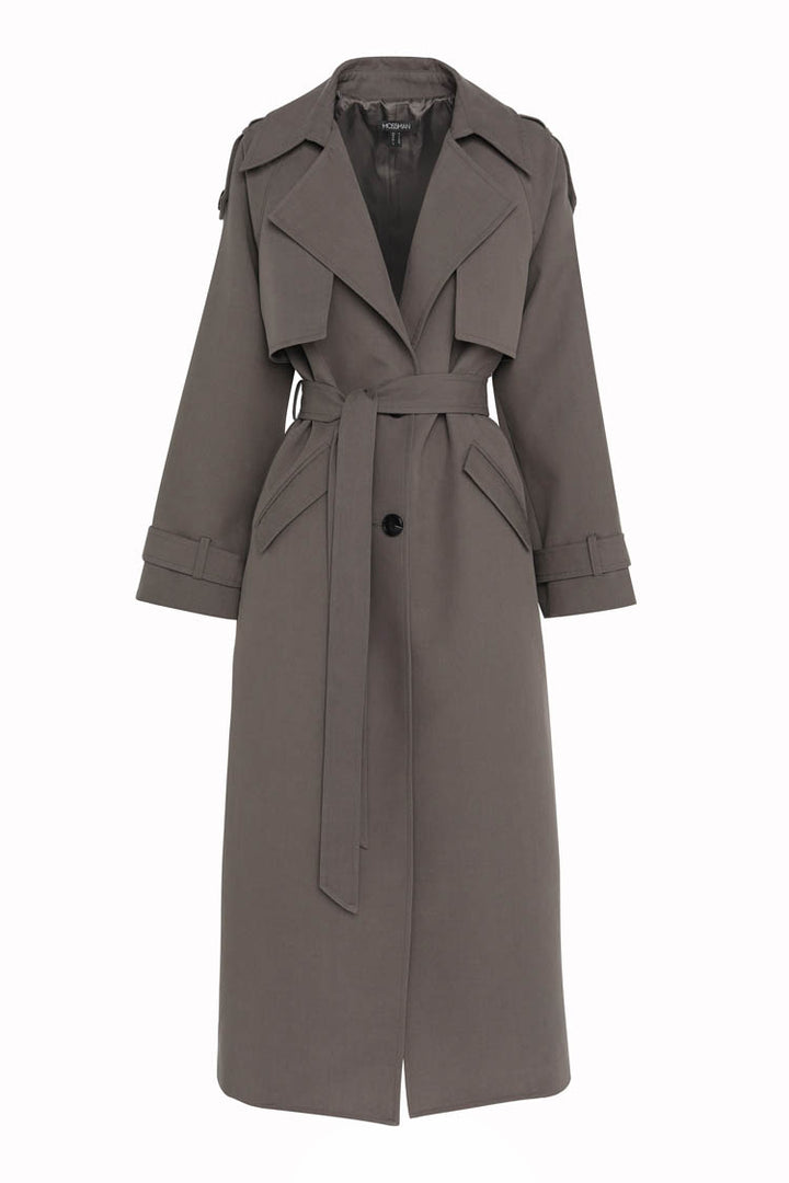 Franklin Trench Coat in Charcoal