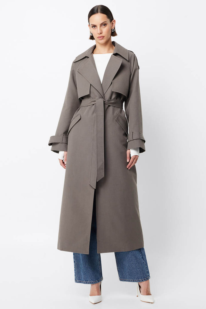 Franklin Trench Coat in Charcoal