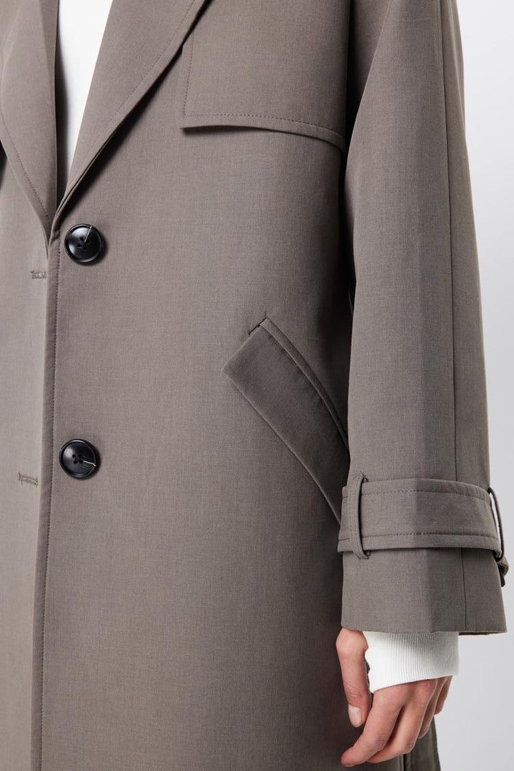 Franklin Trench Coat in Charcoal