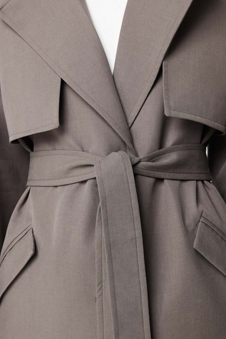 Franklin Trench Coat in Charcoal