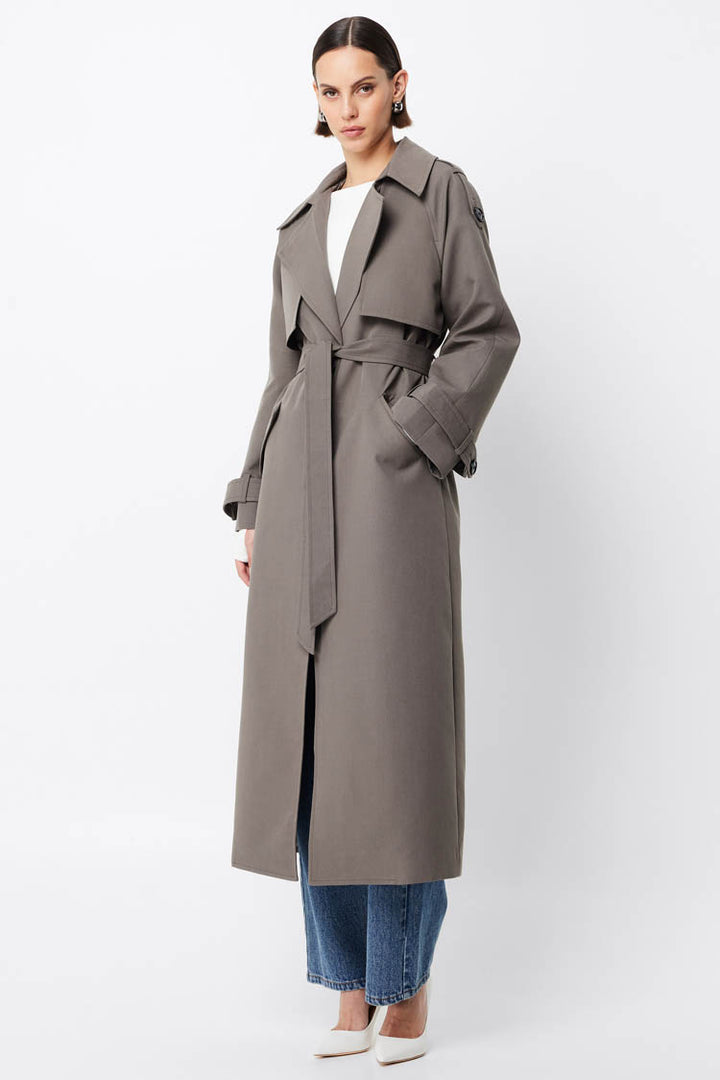 Franklin Trench Coat in Charcoal