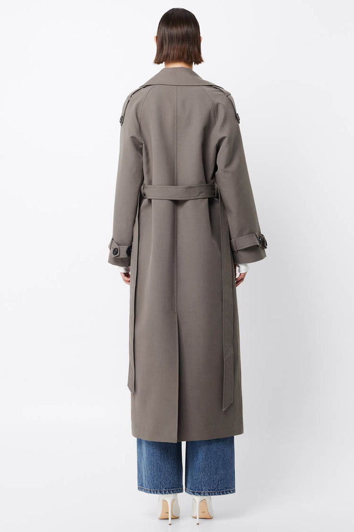 Franklin Trench Coat in Charcoal