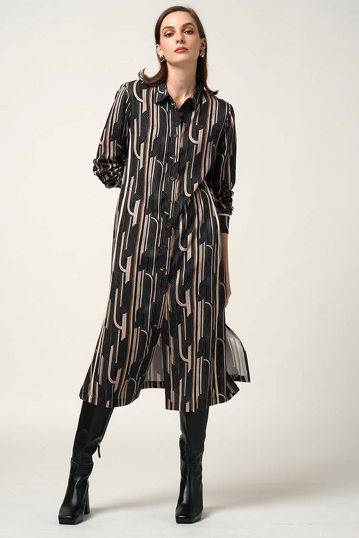 Freefall Dress in Black Multi