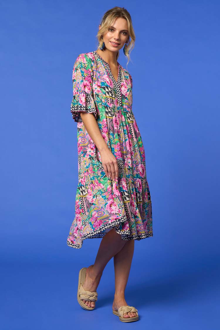 Frida Printed Dress