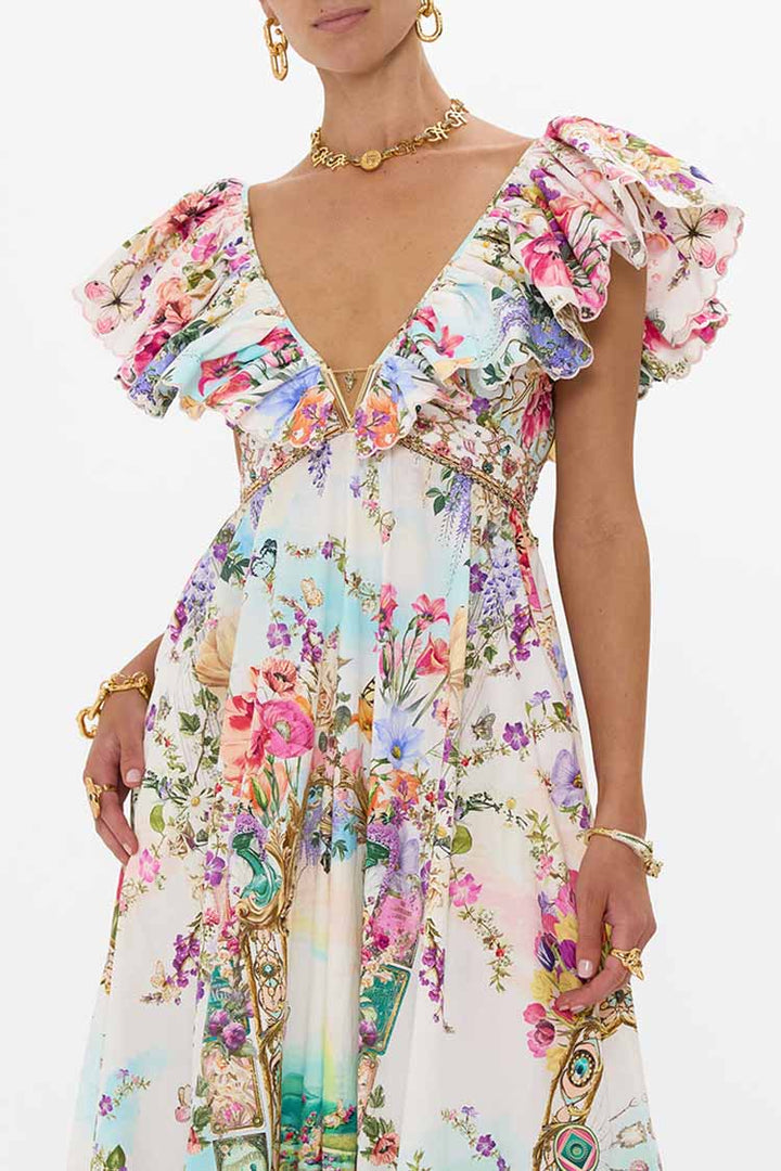 Frill Neck Dress With Hardware in Munchkinland
