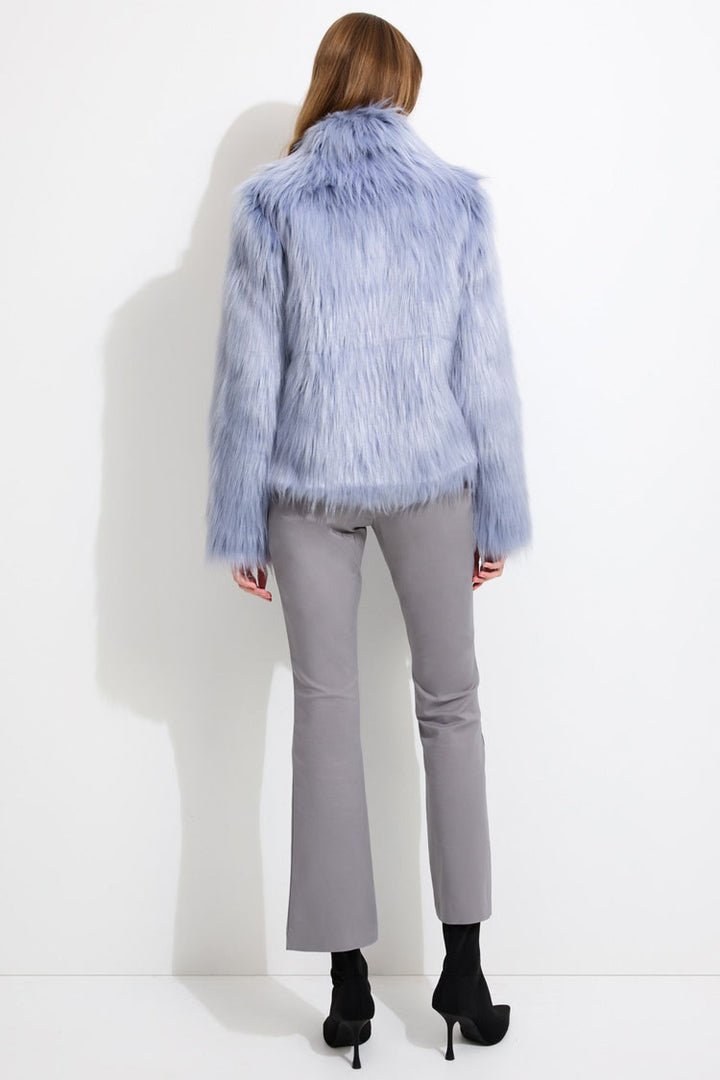 Fur Delish Jacket in Pastel Blue