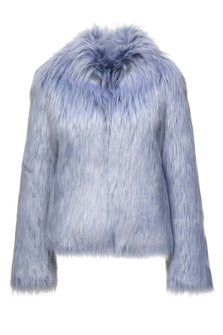 Fur Delish Jacket in Pastel Blue