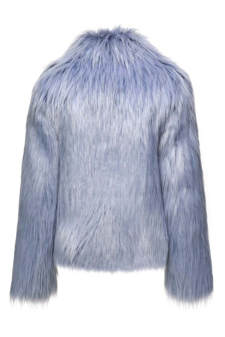 Fur Delish Jacket in Pastel Blue