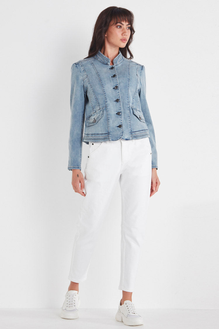 Gabby Jacket in Snow Wash Denim