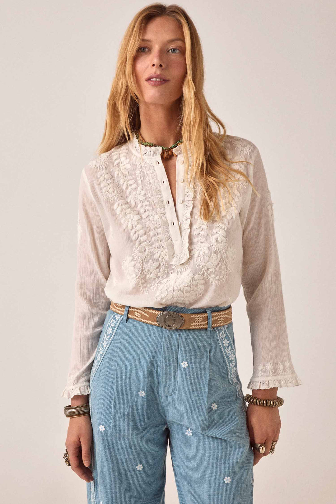 Gabriela Blouse in Off White