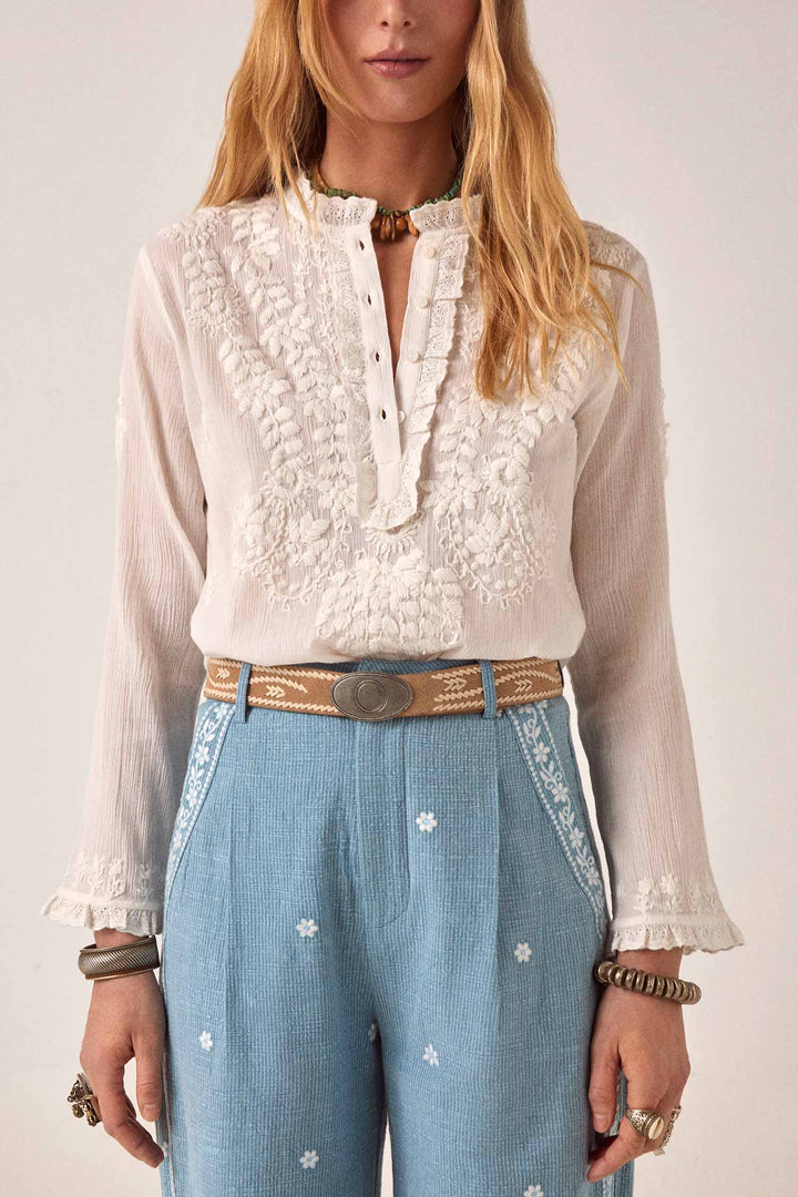 Gabriela Blouse in Off White