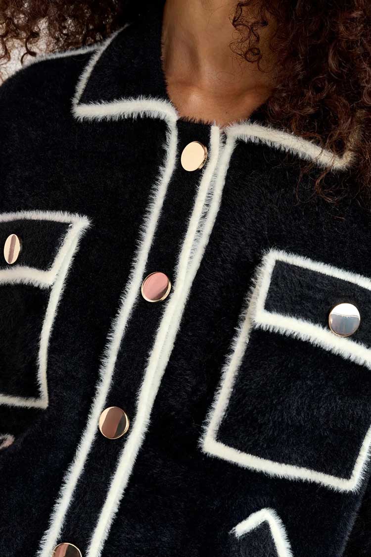 Galena Fuzzy Knitted Jacket
