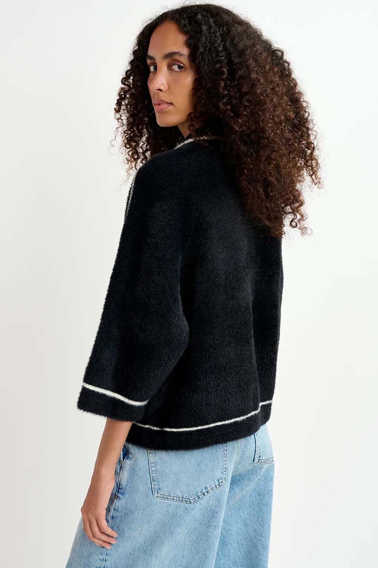 Galena Fuzzy Knitted Jacket