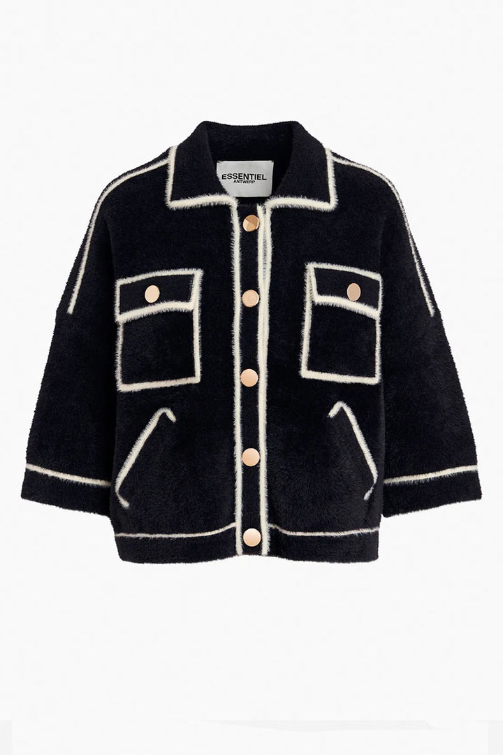 Galena Fuzzy Knitted Jacket