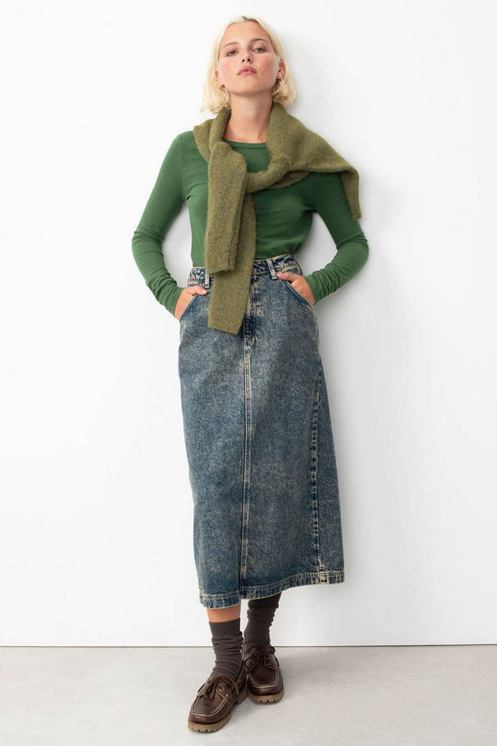 Gamipy Round Neck LS T-Shirt in Basil