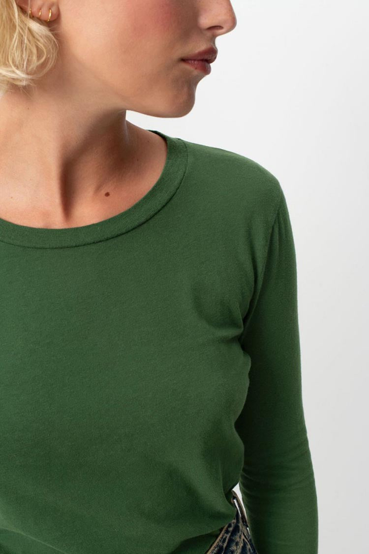Gamipy Round Neck LS T-Shirt in Basil