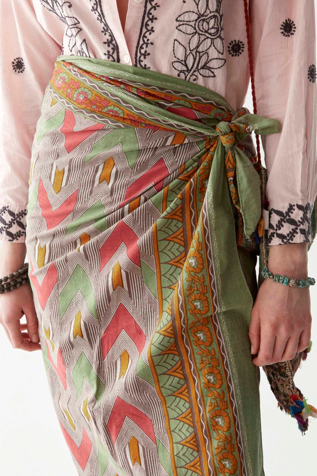 Ganges Lucknow Blouse in Software Pink