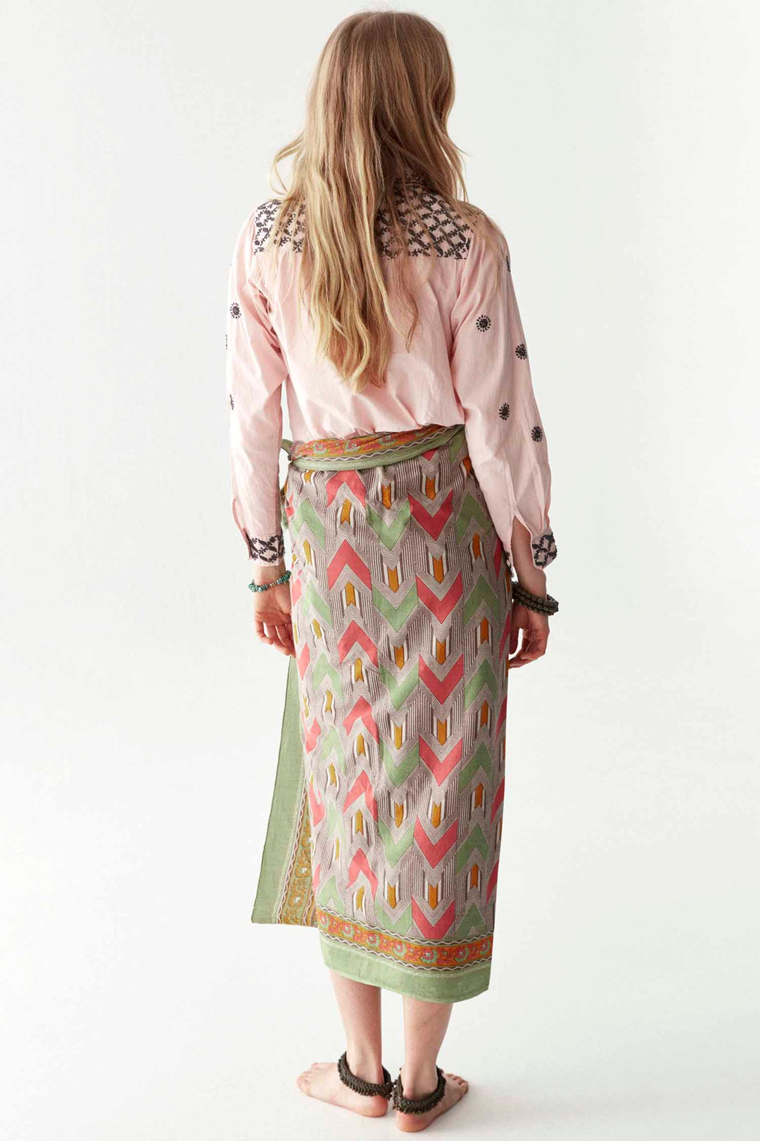 Ganges Lucknow Blouse in Software Pink
