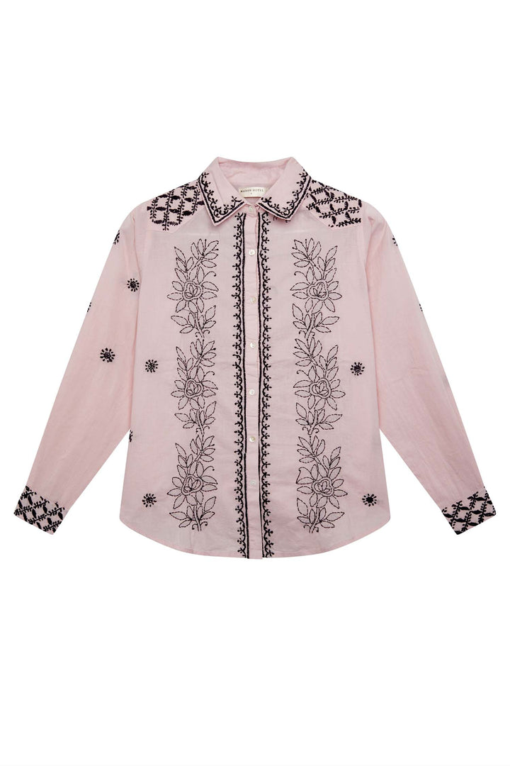 Ganges Lucknow Blouse in Software Pink