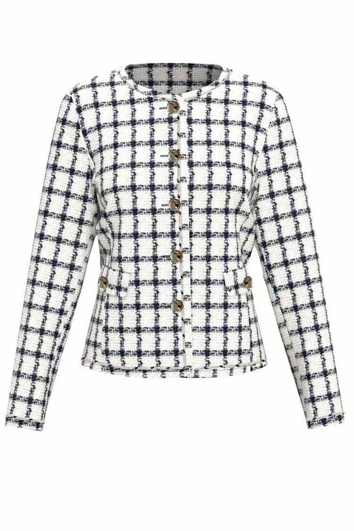 Gemini Navy White Check Jacket