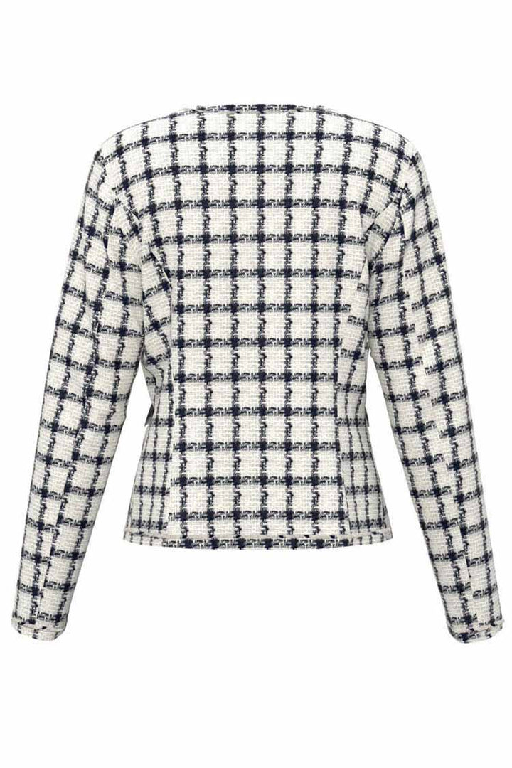 Gemini Navy White Check Jacket