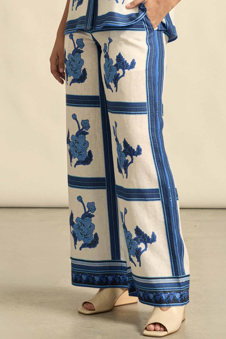 Gesture Pant in Azure Collage