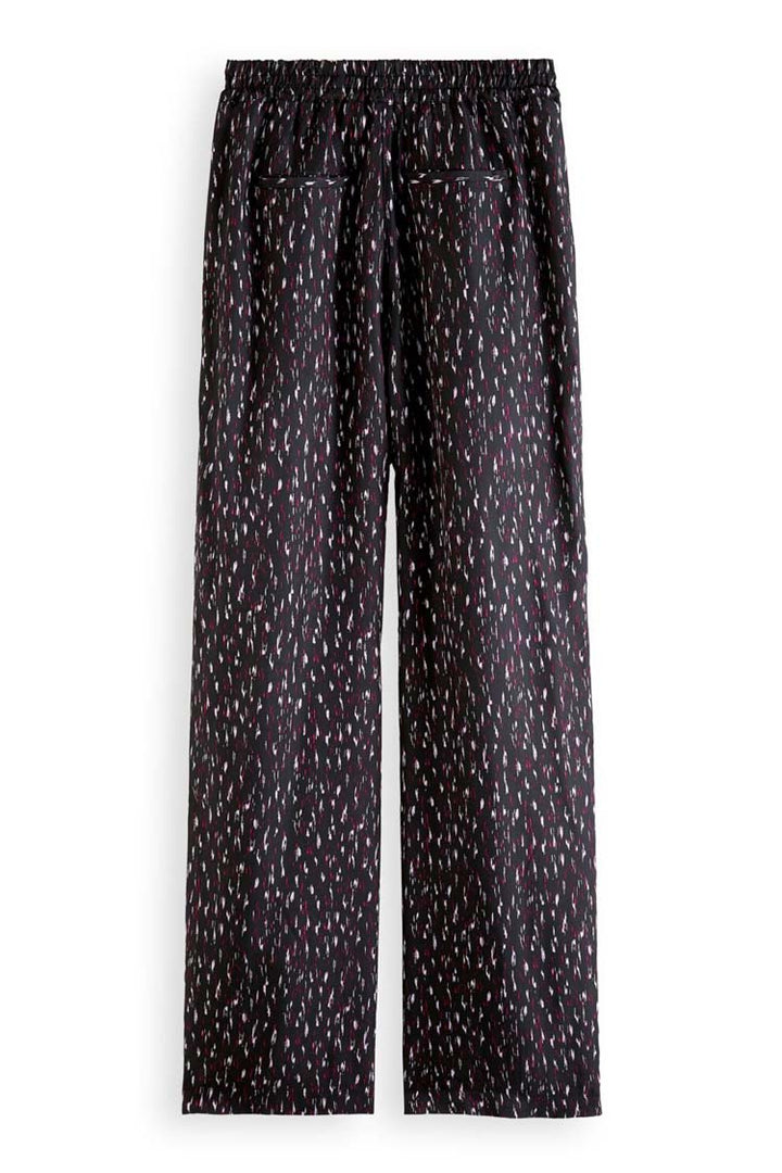 Gia Wide Leg Printed Trousers in Ikat Rain | FINAL SALE