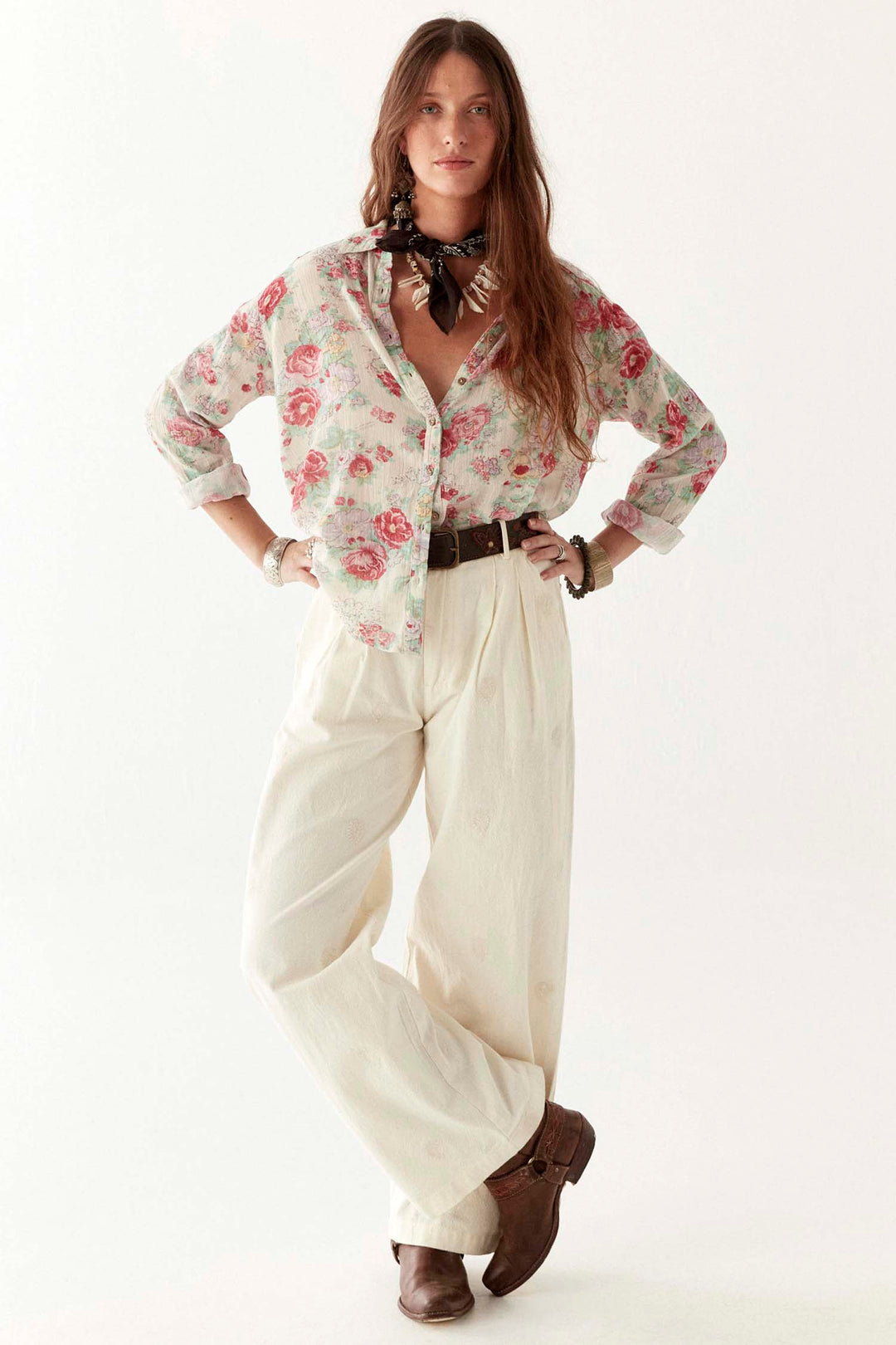 Giorgia Balmoral Blouse in Candy Rose