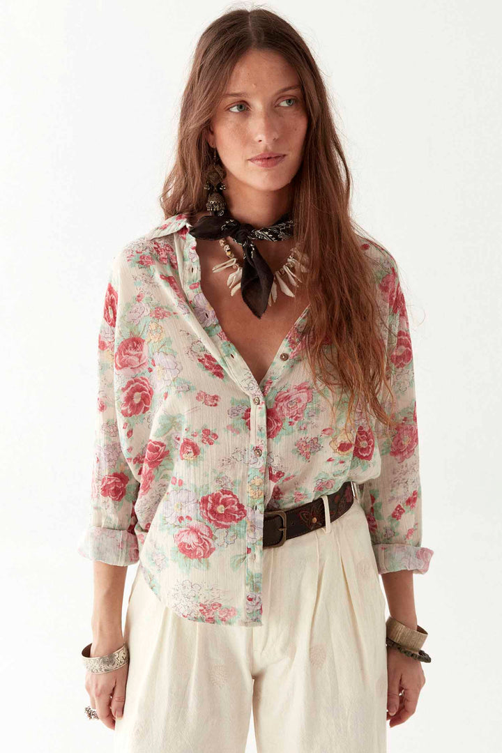 Giorgia Balmoral Blouse in Candy Rose