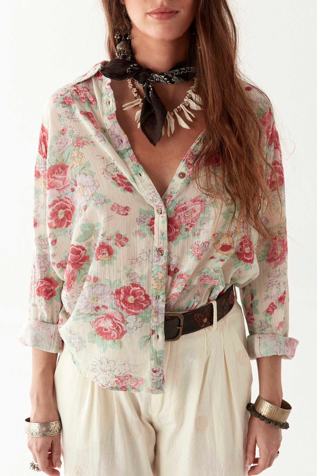 Giorgia Balmoral Blouse in Candy Rose