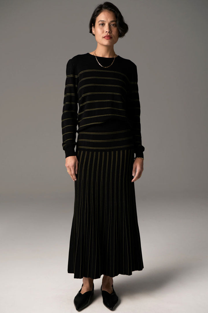 Gizelle Lurex Knit in Black