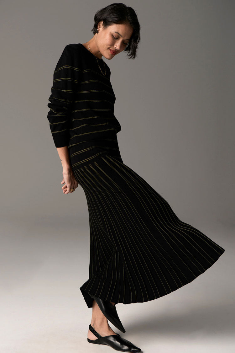 Gizelle Lurex Knit in Black