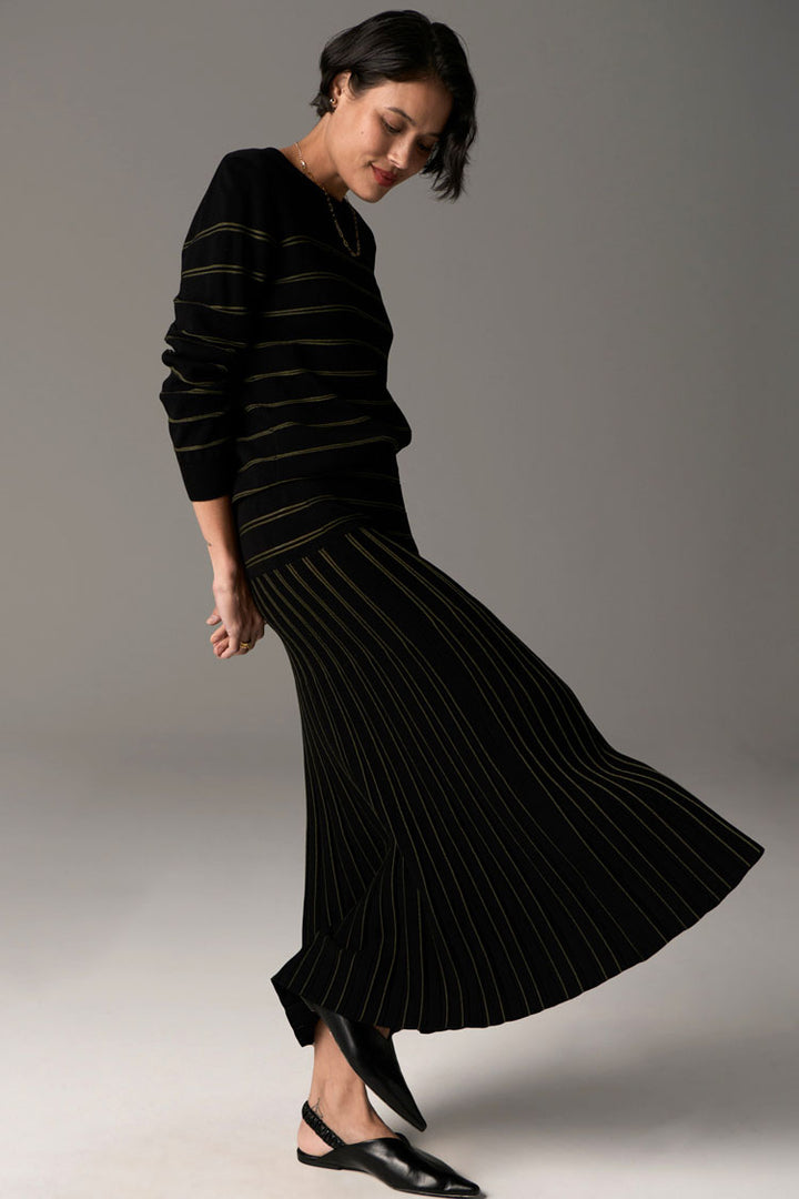 Gizelle Lurex Knit in Black