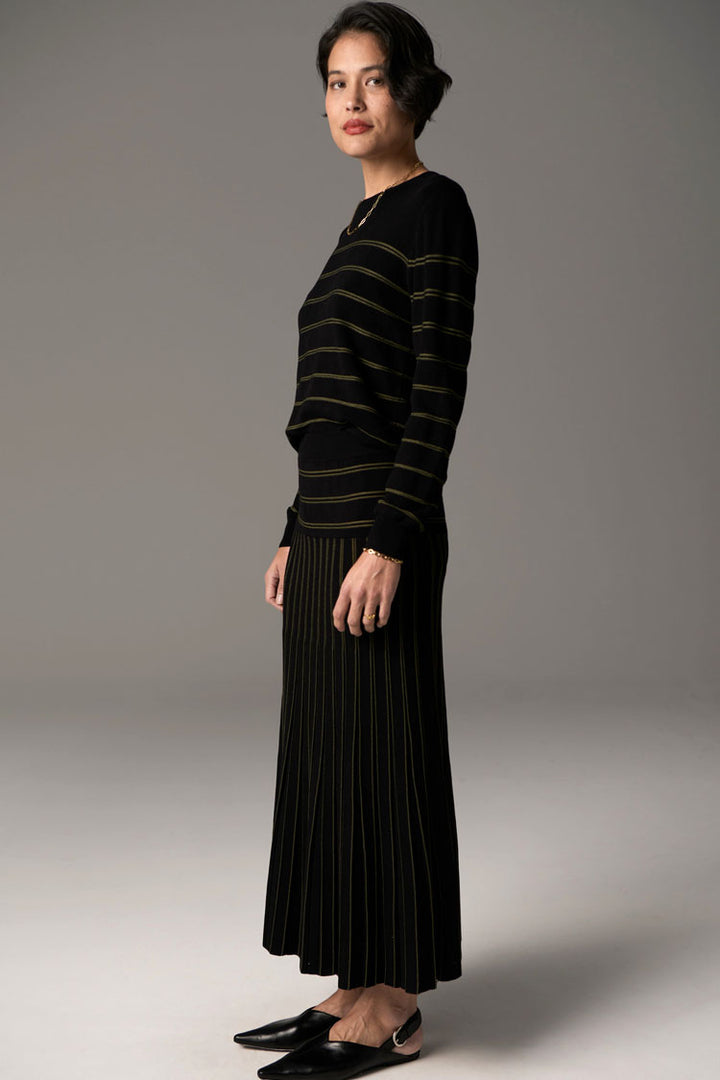 Gizelle Lurex Knit in Black