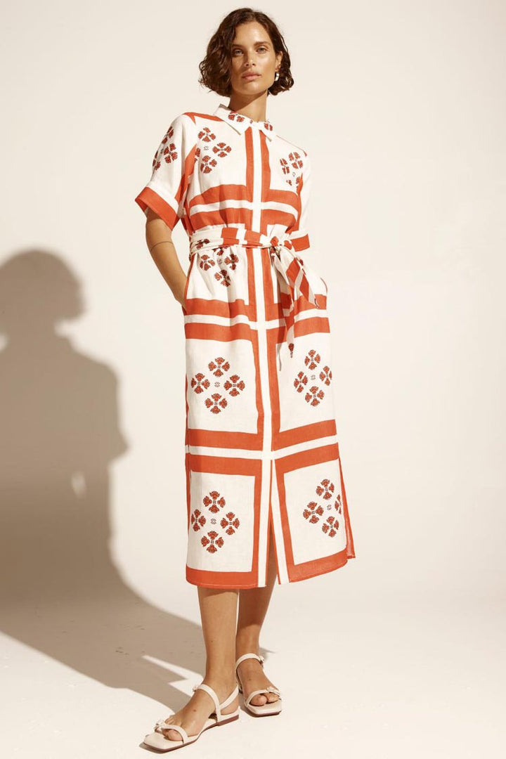 Globe Dress in Tamarillo Scarf