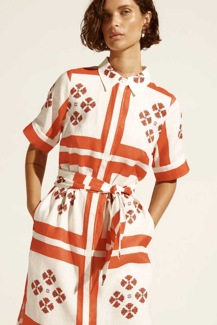 Globe Dress in Tamarillo Scarf